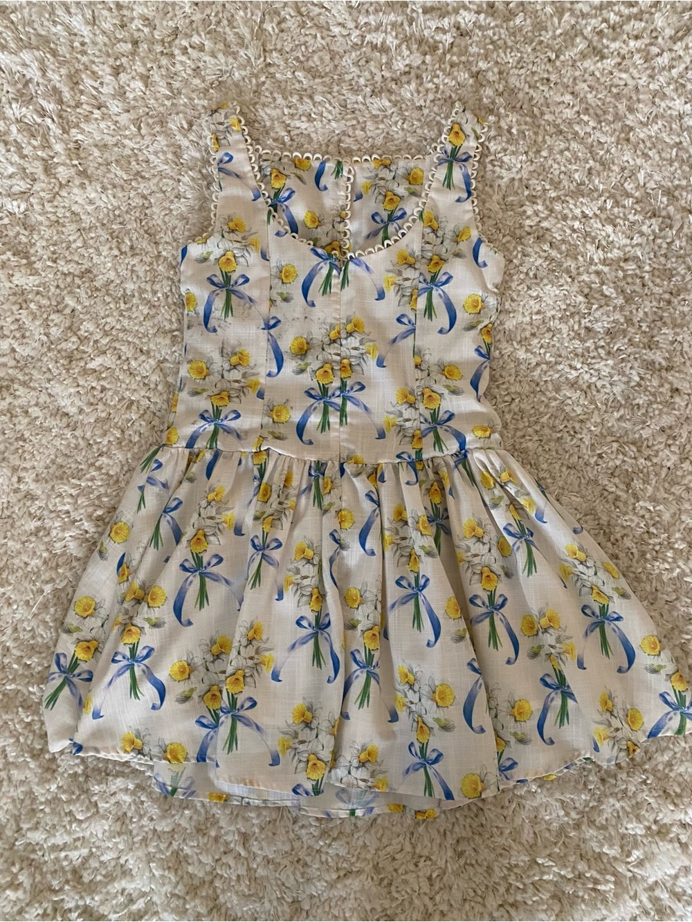En Saison Daffodil Bunches Floral Bow Mini Dress - Picture 4 of 6